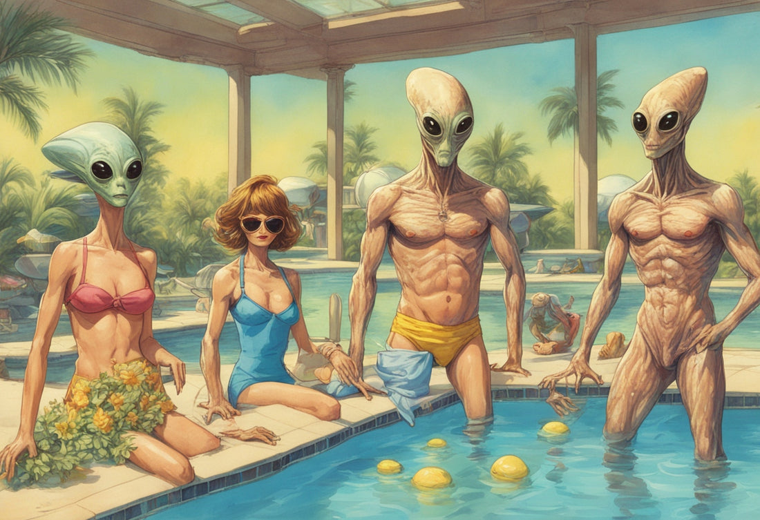 Aliens at the pool