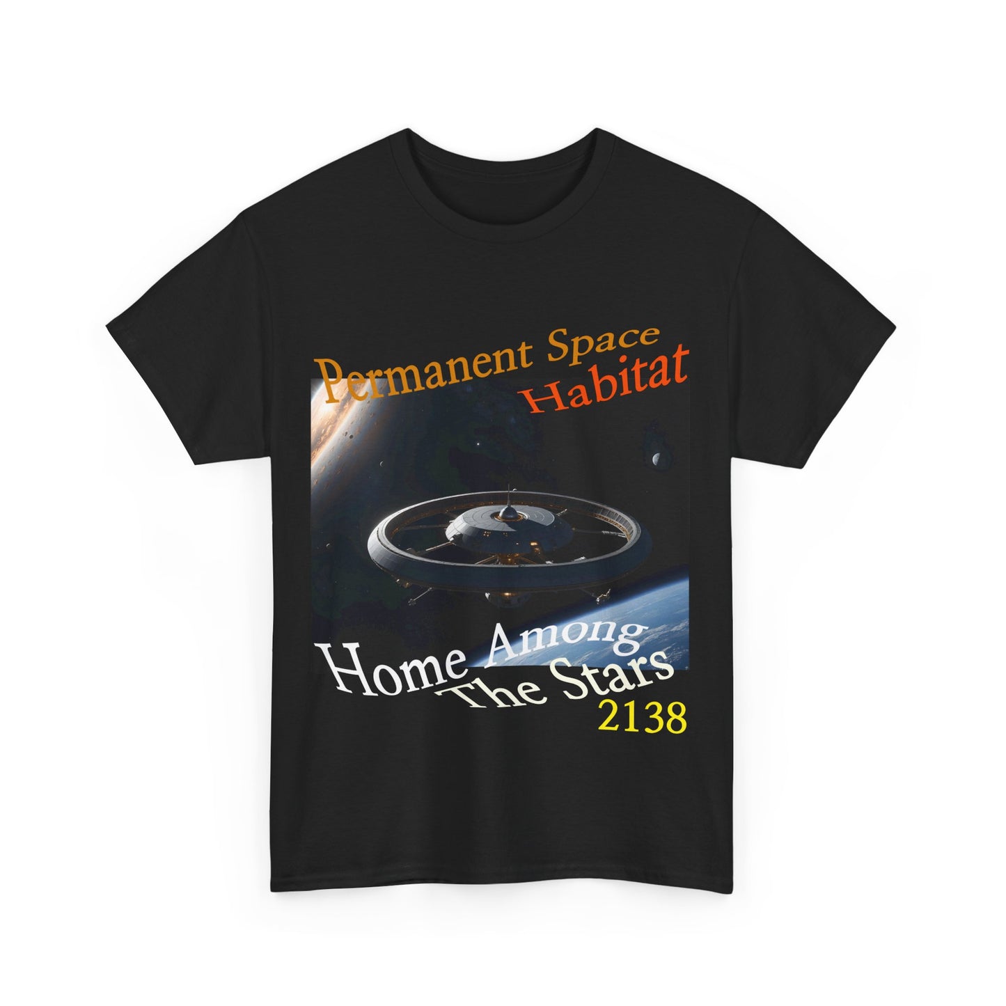 Space Habitat Tee - 'Home Among The Stars' T-shirt, Space T-shirt