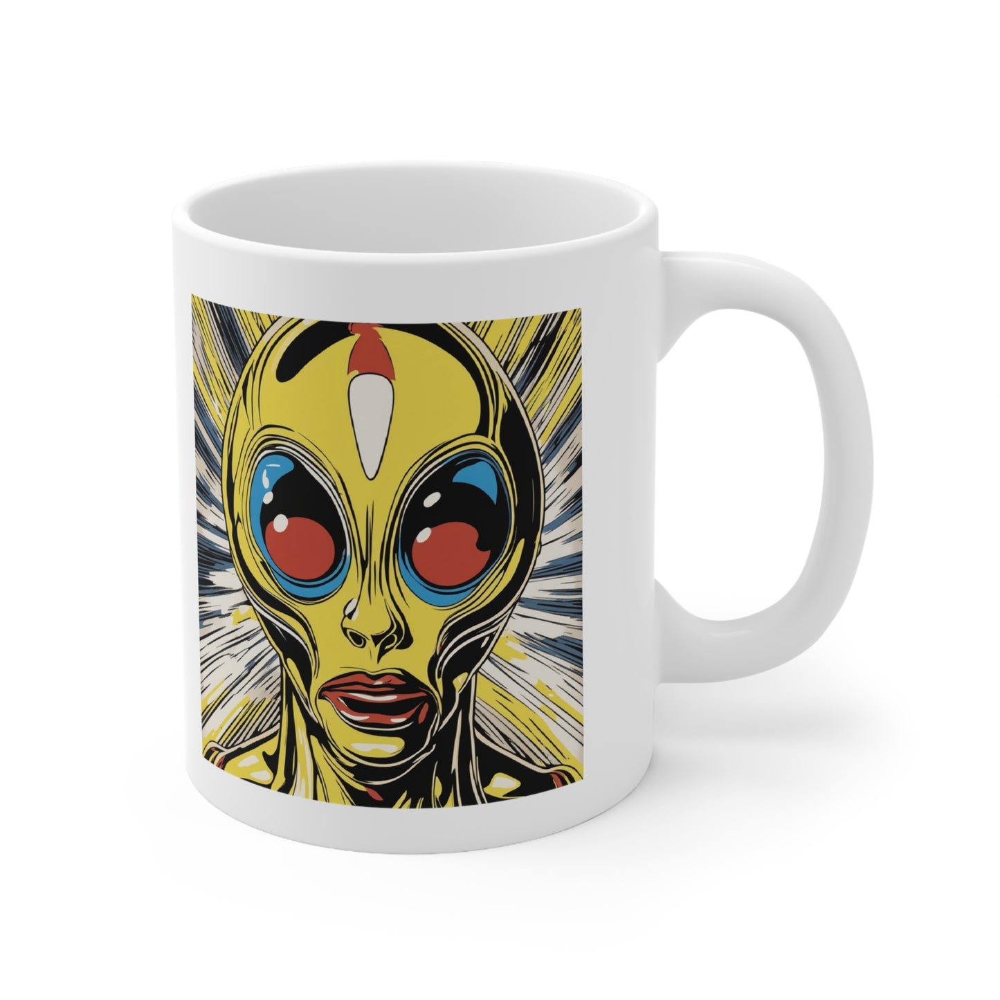 Ceramic Mug 11oz Pop Alien Head