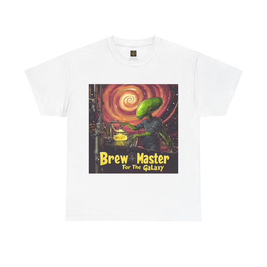 Alien "BrewMaster Of The Galaxy" Tee, Fun Alien T-Shirt