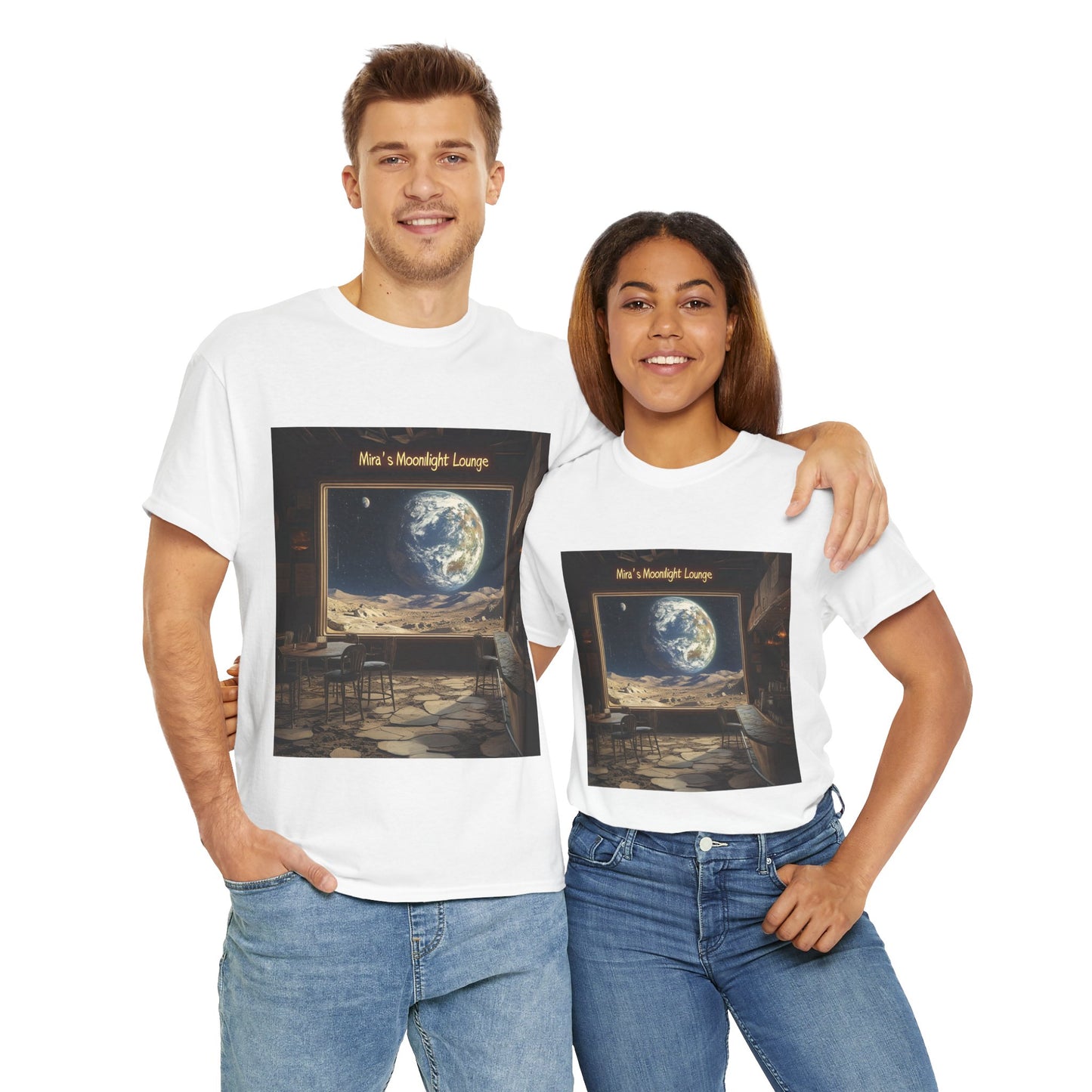 Mira's Moonlight Lounge Tee - Fun Moon T-shirt