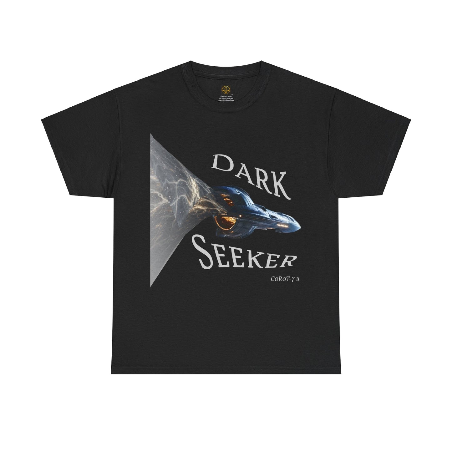 Dark Seeker Energy Harvesting Spaceship, Daily Spaceship Alien T-Shirt