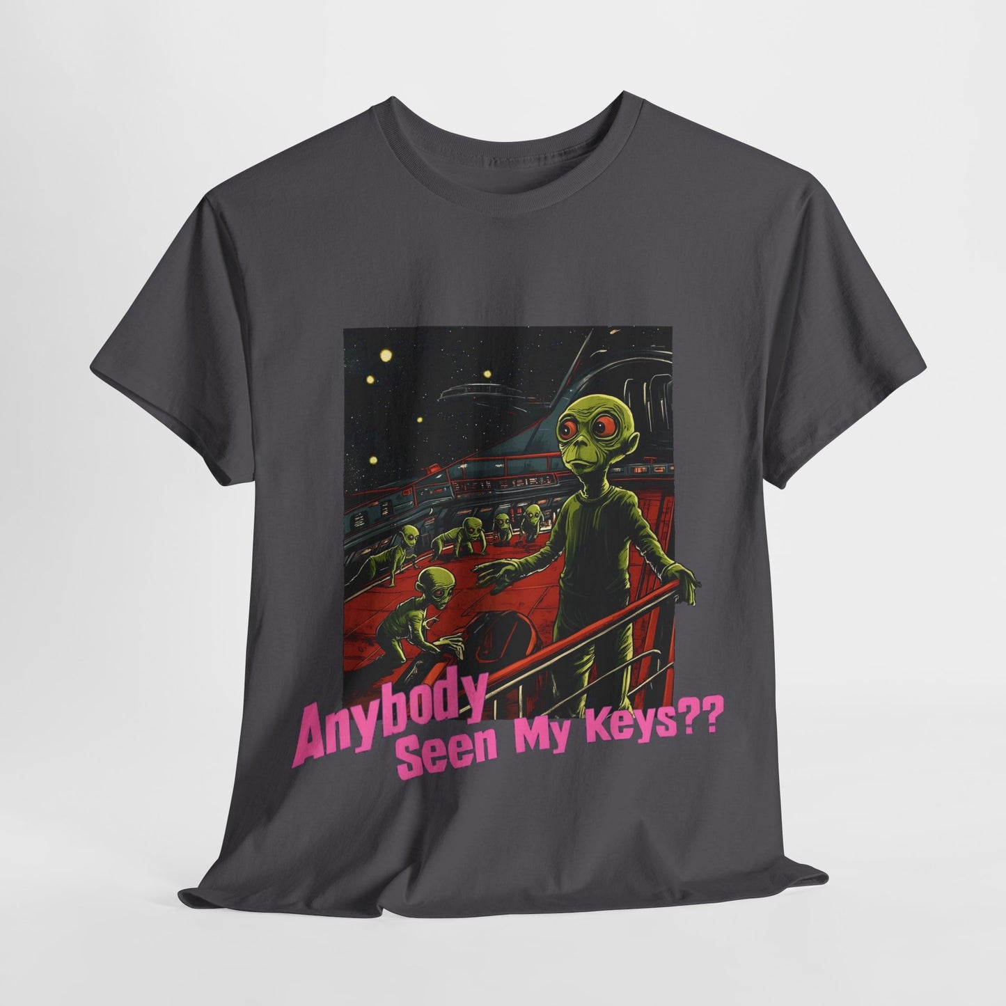 Alien Lost Keys Tee - Anybody Seen My Keys Funny Alien Spaceship T-shirt