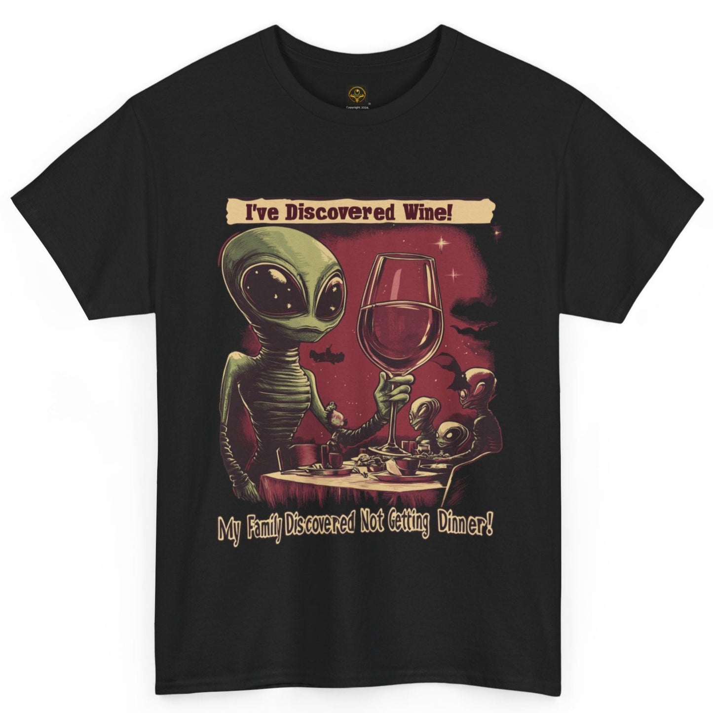 I've Discovered Wine Fun Alien T-shirt, Funny Alien Tee