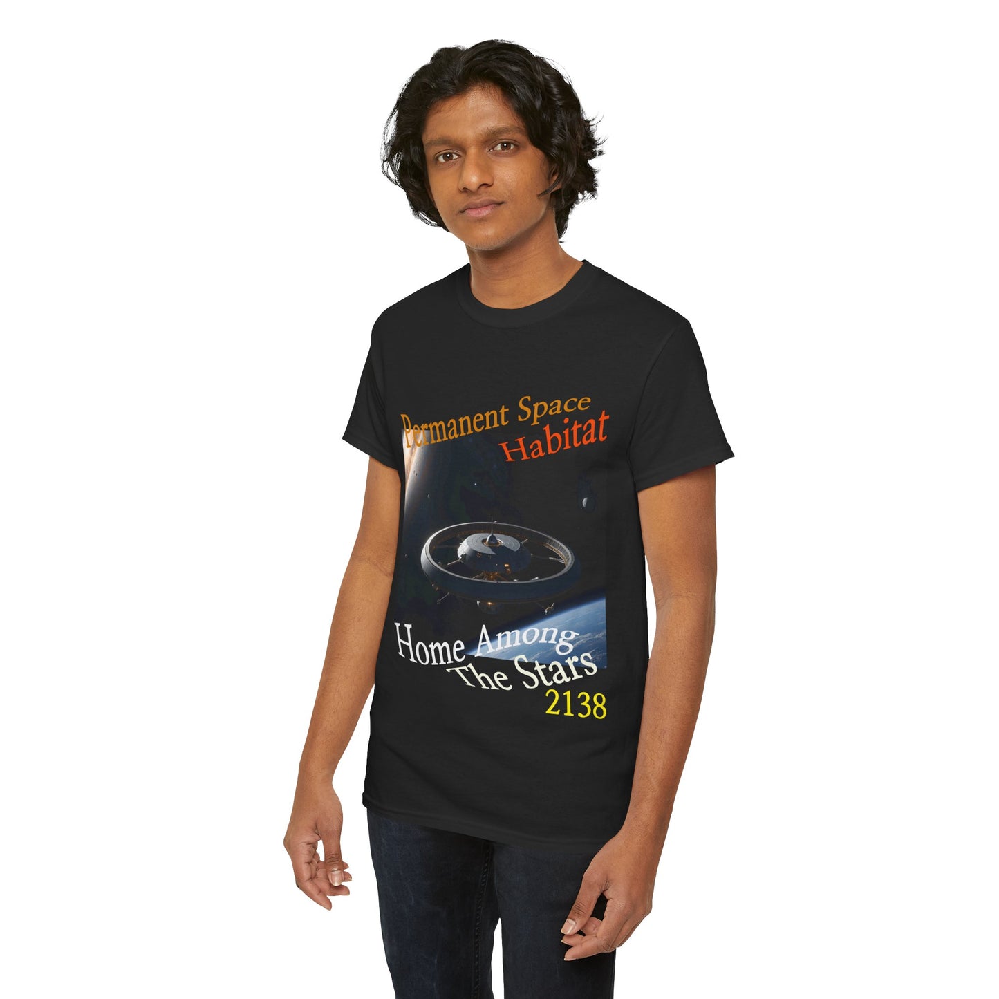 Space Habitat Tee - 'Home Among The Stars' T-shirt, Space T-shirt