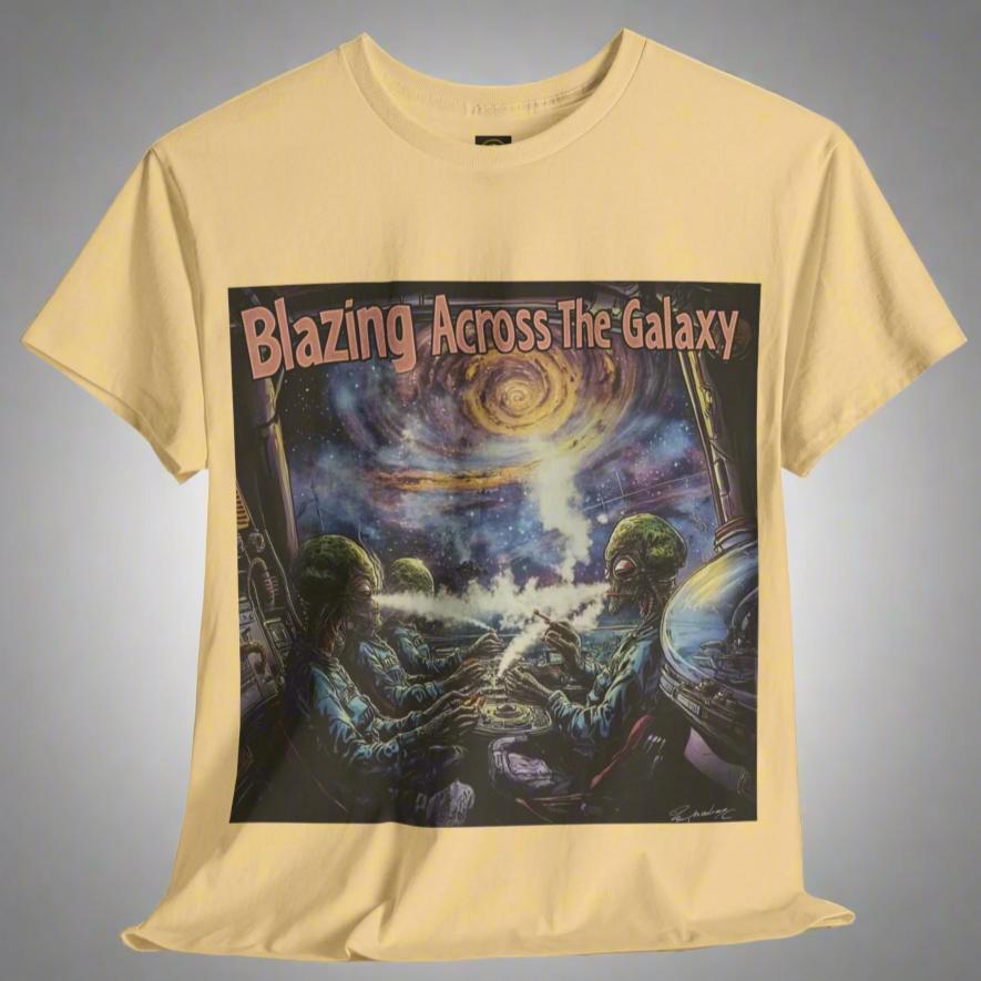 "Blazing Across The Galaxy", Alien T-Shirt, Funny Tee