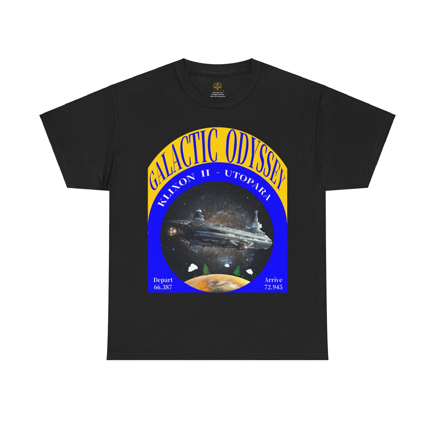 Galactic Odyssey Alien Spaceship, Daily Spacship Tee, Alien T-shirt