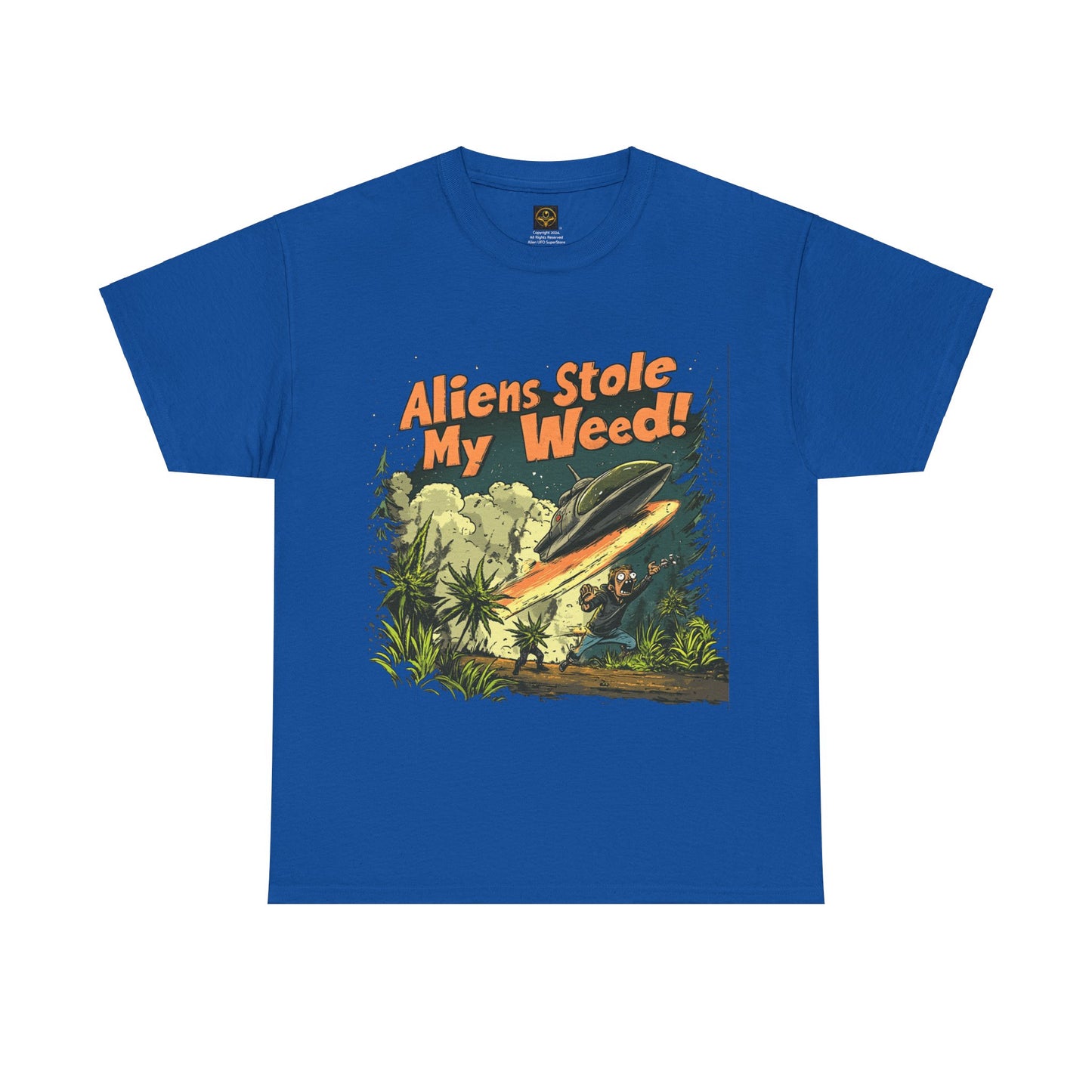 "Aliens Stole My Weed!", Funny Alien T-Shirt,