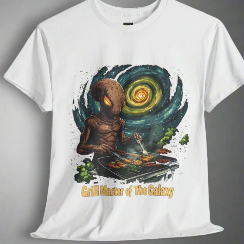 GrillMaster of The Galaxy Alien T-Shirt, Fun Alien Tee