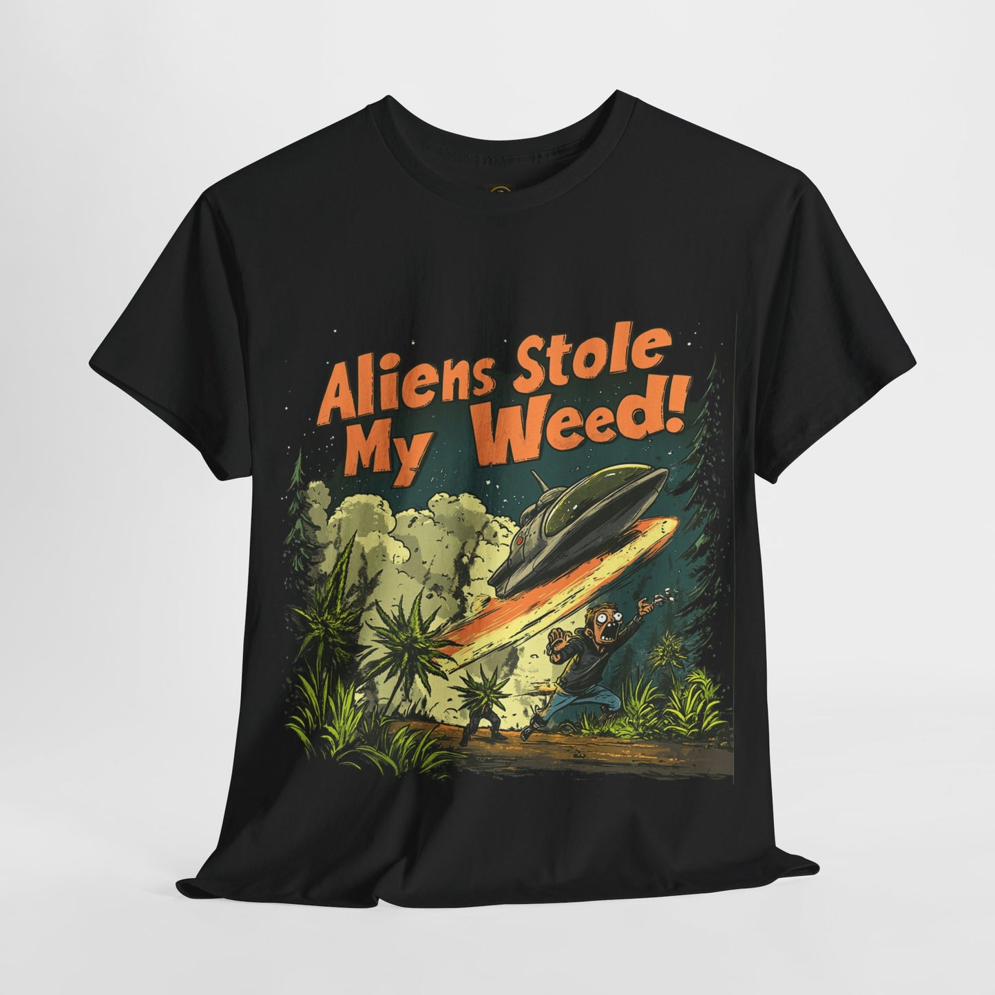 "Aliens Stole My Weed!", Funny Alien T-Shirt,