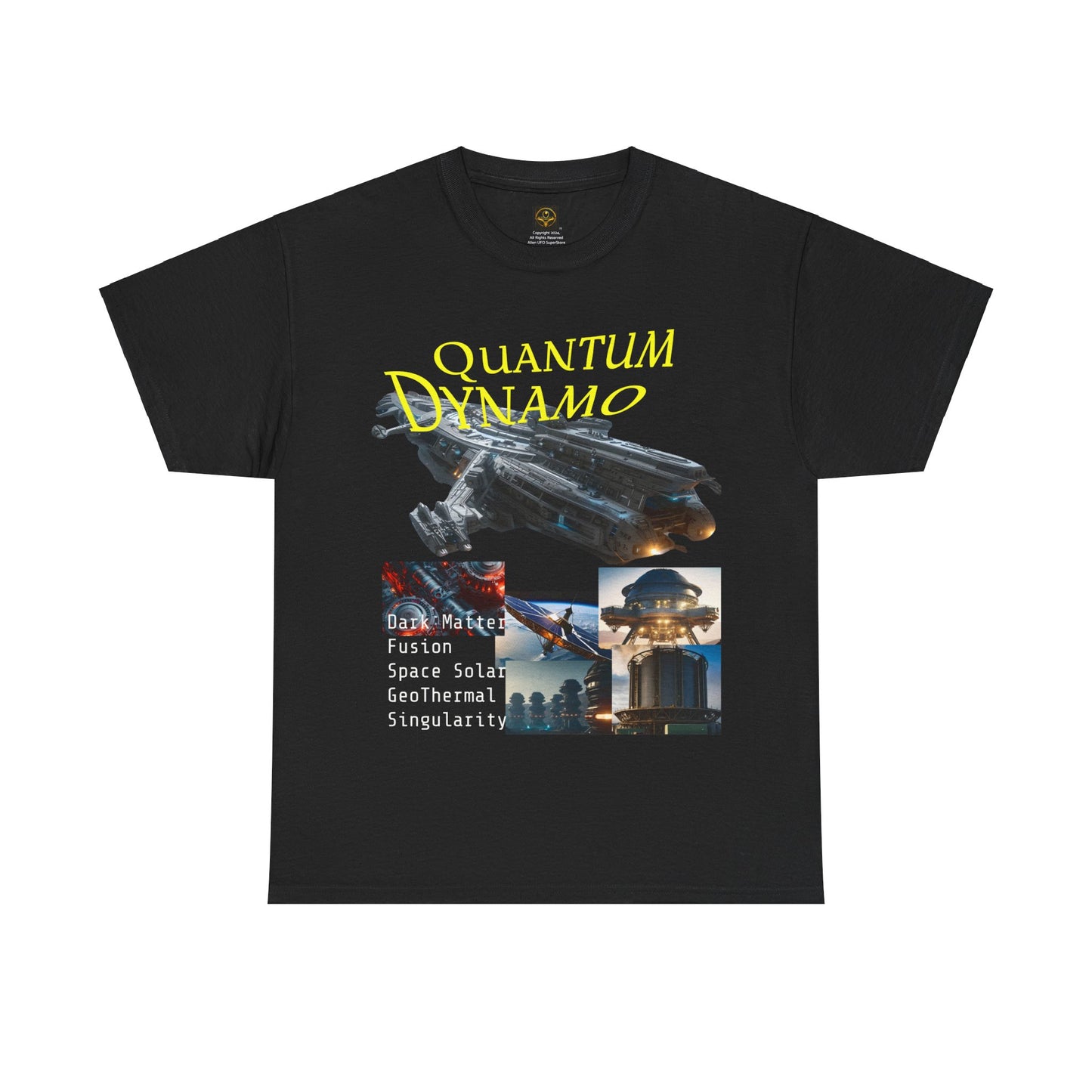 Quantum Dynamo, Alien Spaceship Tee, Daily Spaceship T-shirt