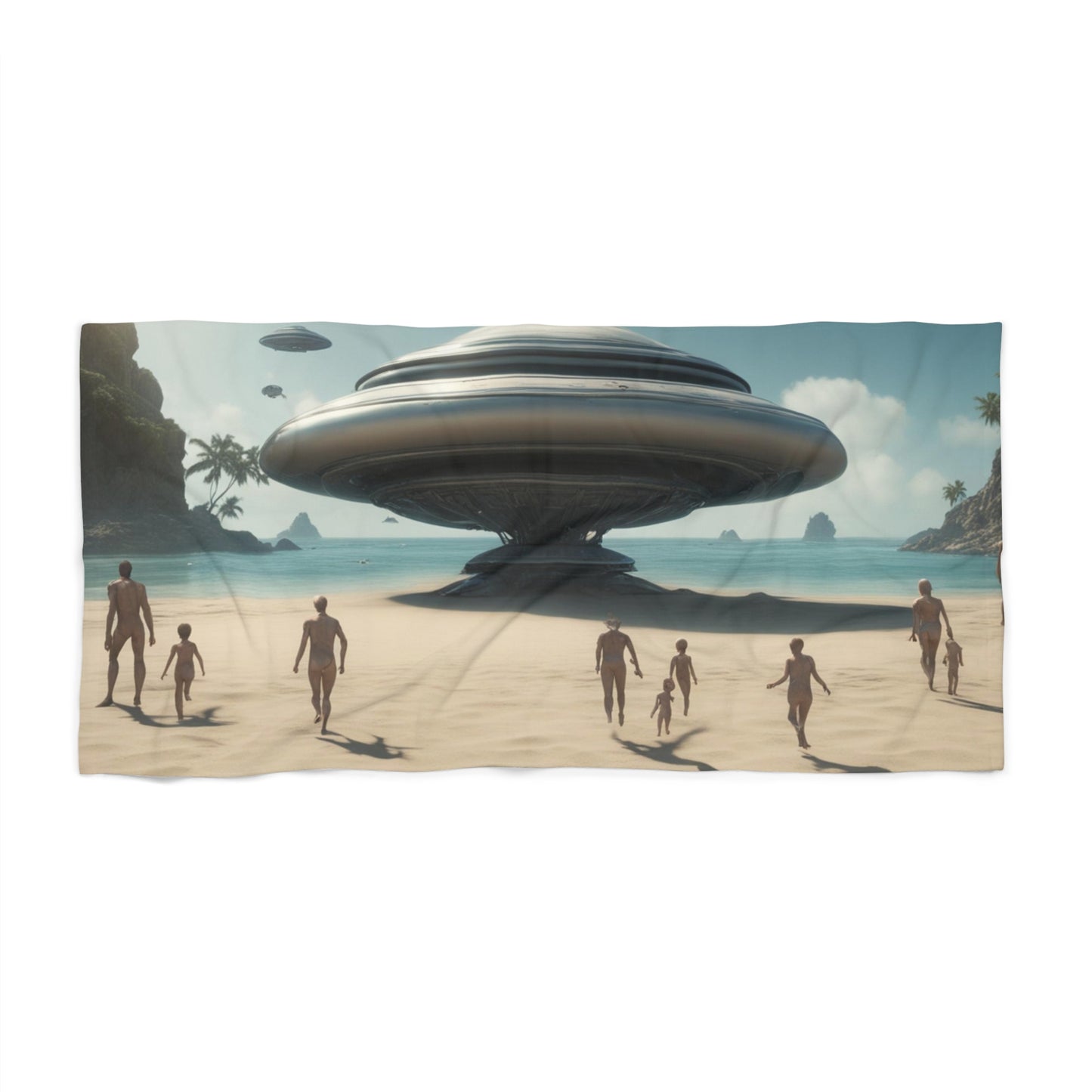 Beach Day Alien Style Beach Towel