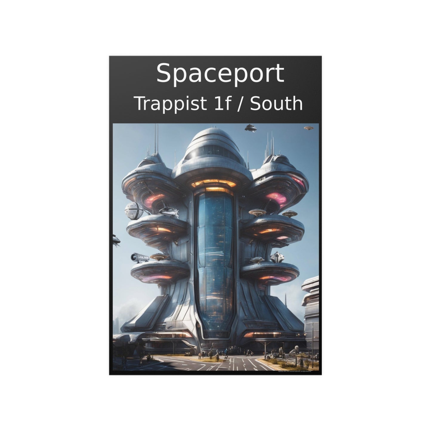 Alien Spaceport Poster - Trappist 1f