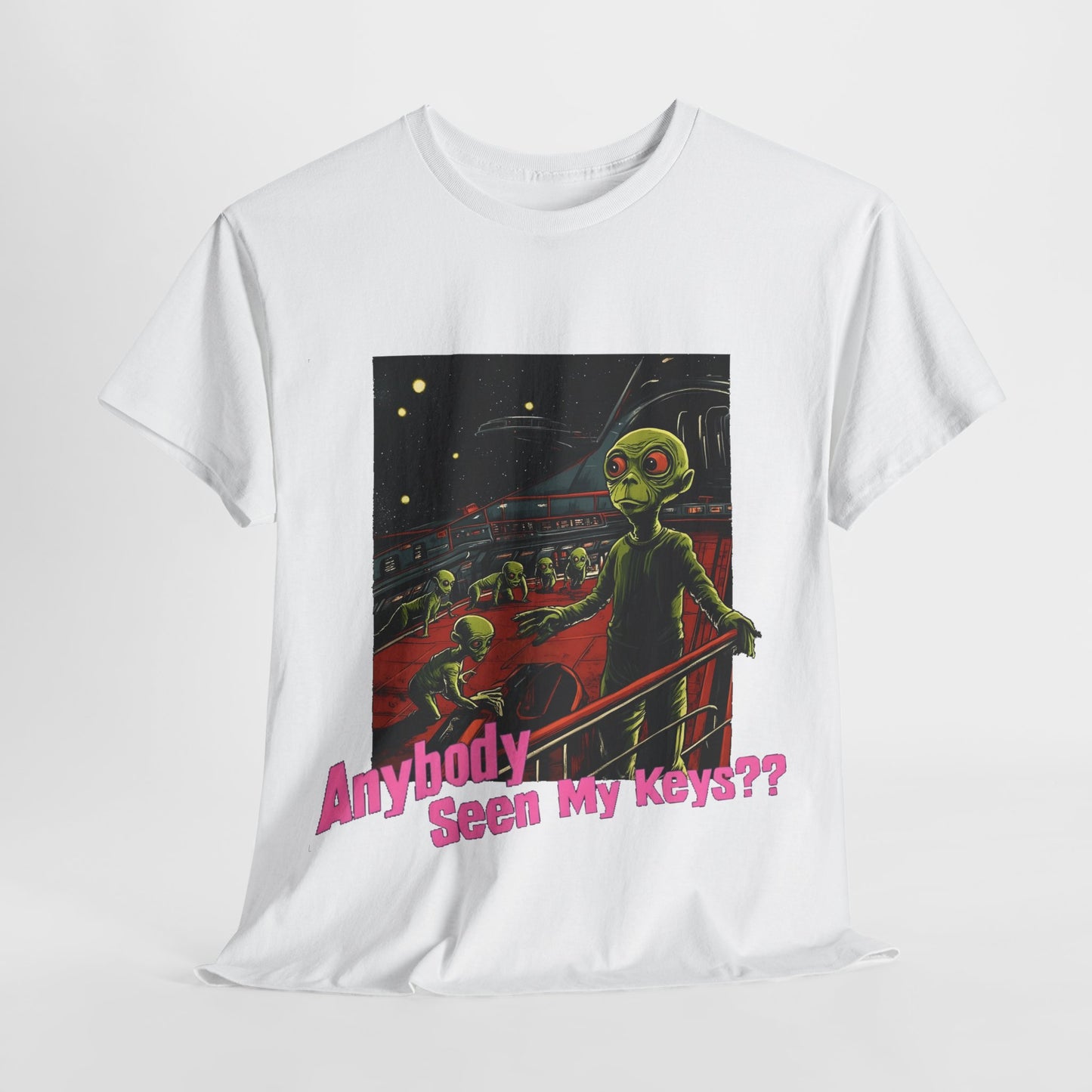 Alien Lost Keys Tee - Anybody Seen My Keys Funny Alien Spaceship T-shirt