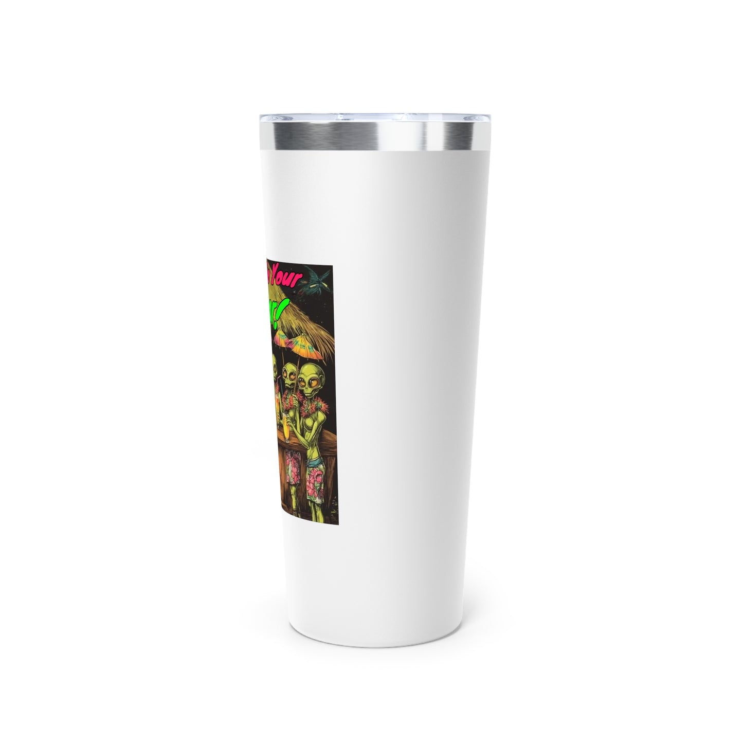 Tumbler Alien, "Take Me To Your Tiki Bar. 22oz Travel Mug