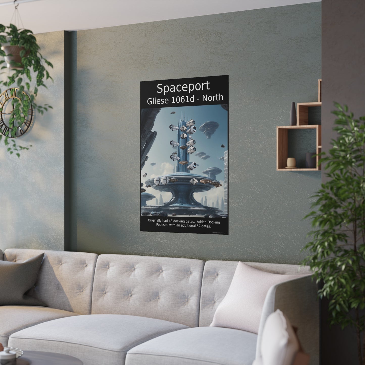 Spaceport Gliese 1061d Poster - Alien Spaceport Poster