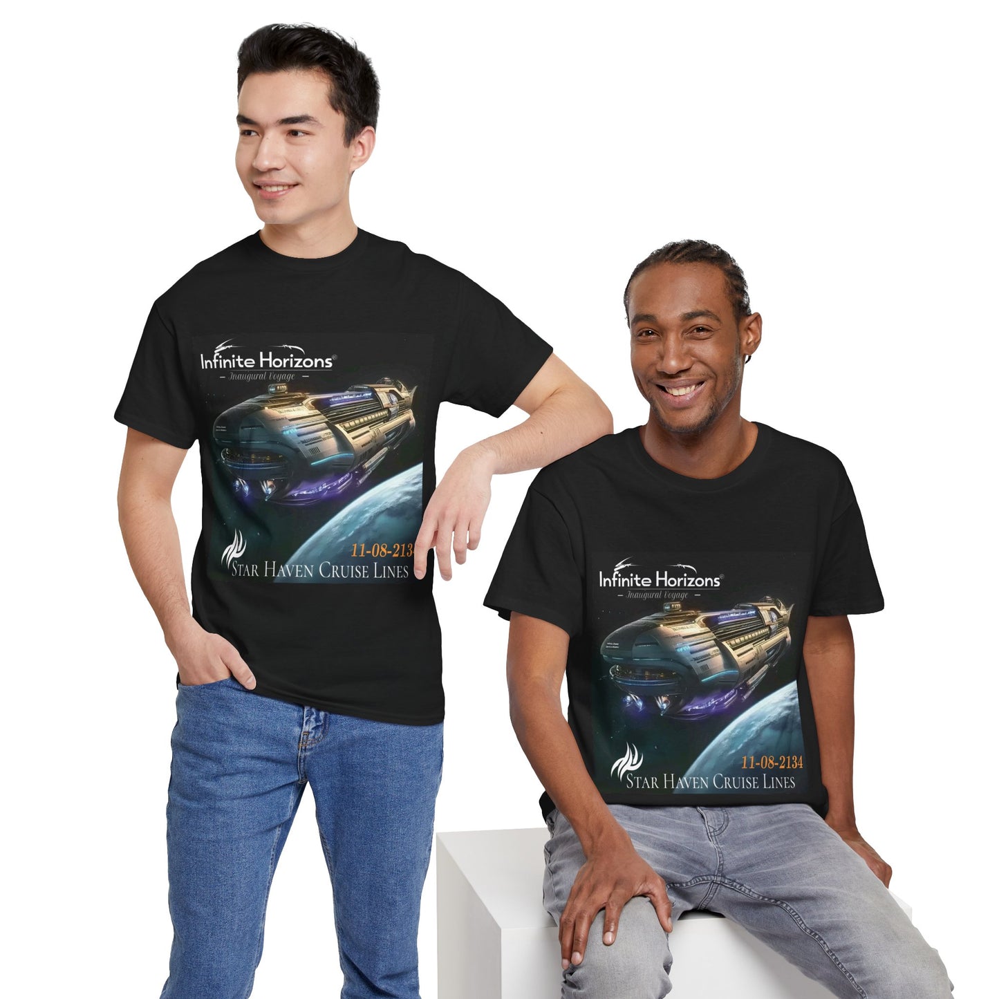 Space Cruise Tee - 'Infinite Horizons - Inaugural Voyage' Shirt