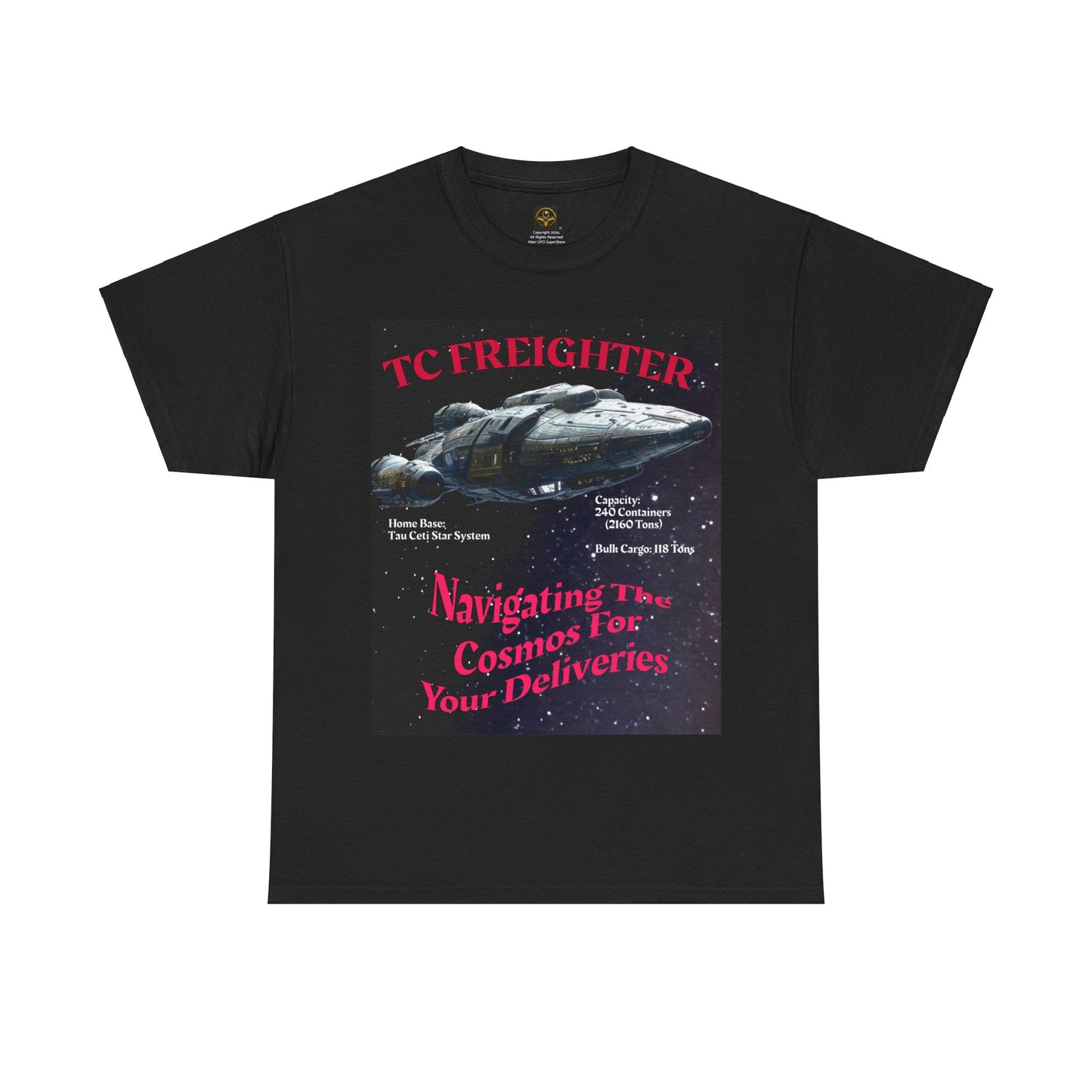 TC Freighter T-Shirt, Alien Spaceship Tee, The Daily Spaceship