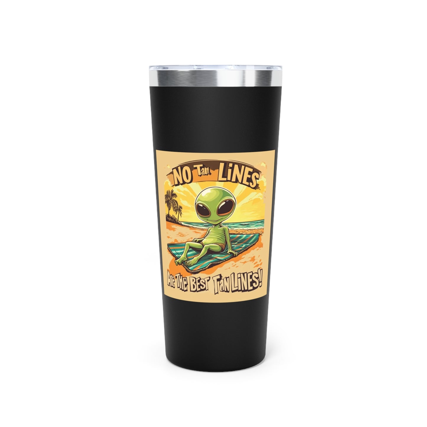 Tumbler - Alien Sun Bathing Funny Beach Tan Lines 22oz Copper Vacuum Insulated