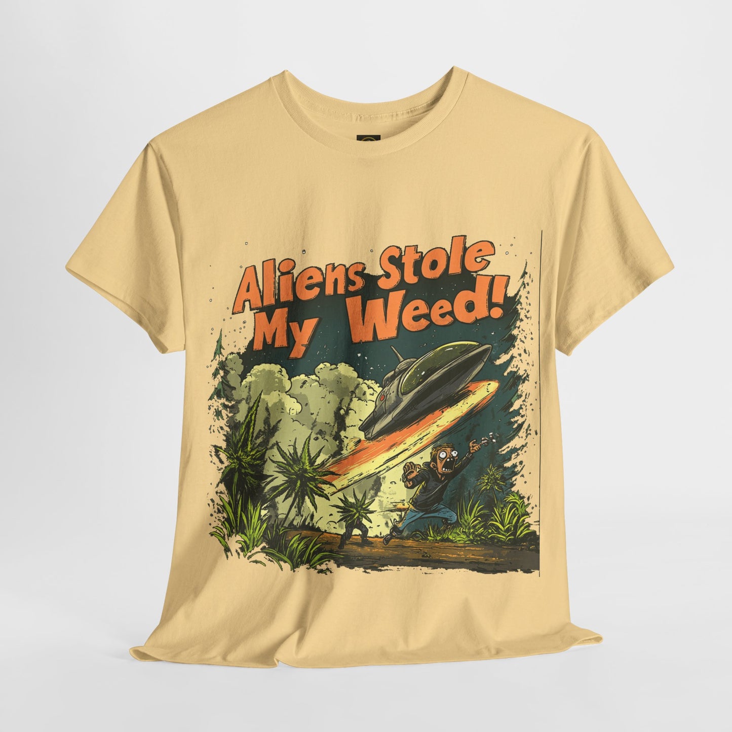 "Aliens Stole My Weed!", Funny Alien T-Shirt,