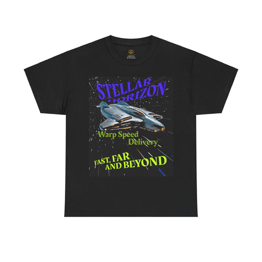 Stellar Horizon Alien T-Shirt, Fun Spaceship T-shirt, The Daily Spaceship Tee