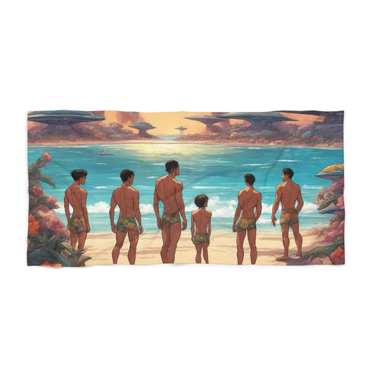 Alien Planet Beach Day Beach Towel