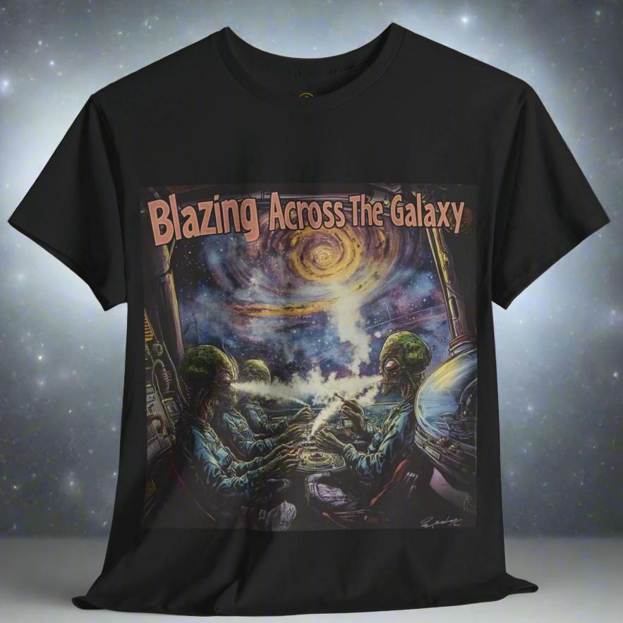 "Blazing Across The Galaxy", Alien T-Shirt, Funny Tee