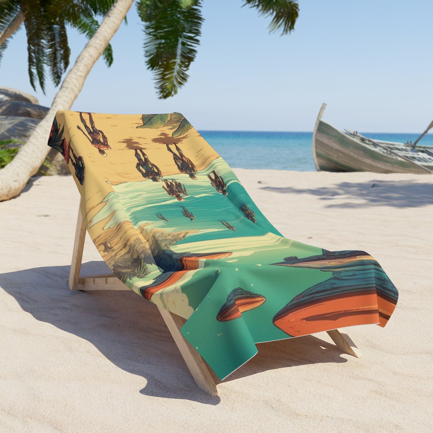 Beach Day On The Alien Planet Beach Towel