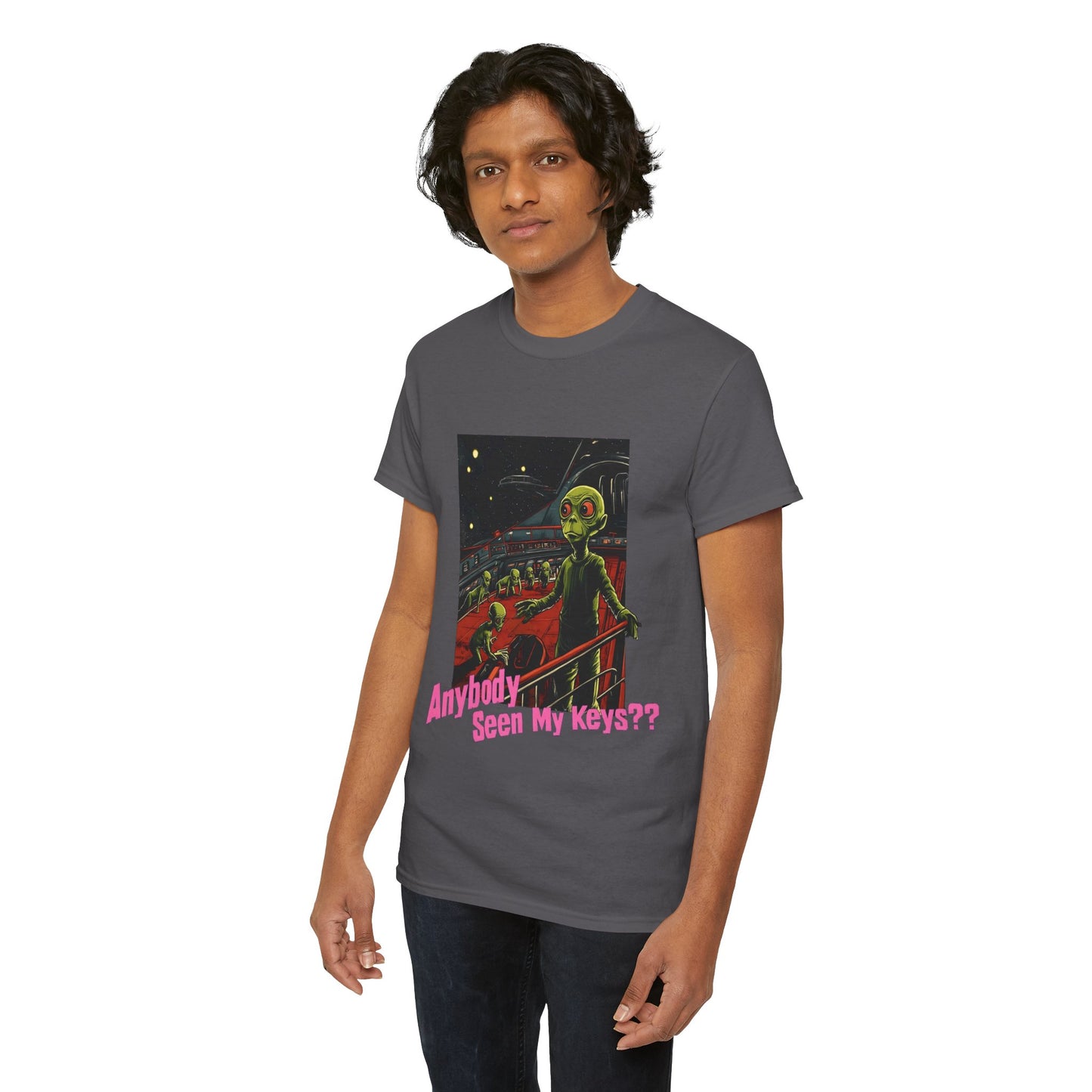 Alien Lost Keys Tee - Anybody Seen My Keys Funny Alien Spaceship T-shirt