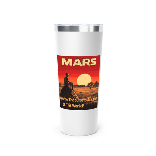 Travel Mug - 'Mars Where The Sunsets Are Out Of This World' Alien Sunset Coffee Cup