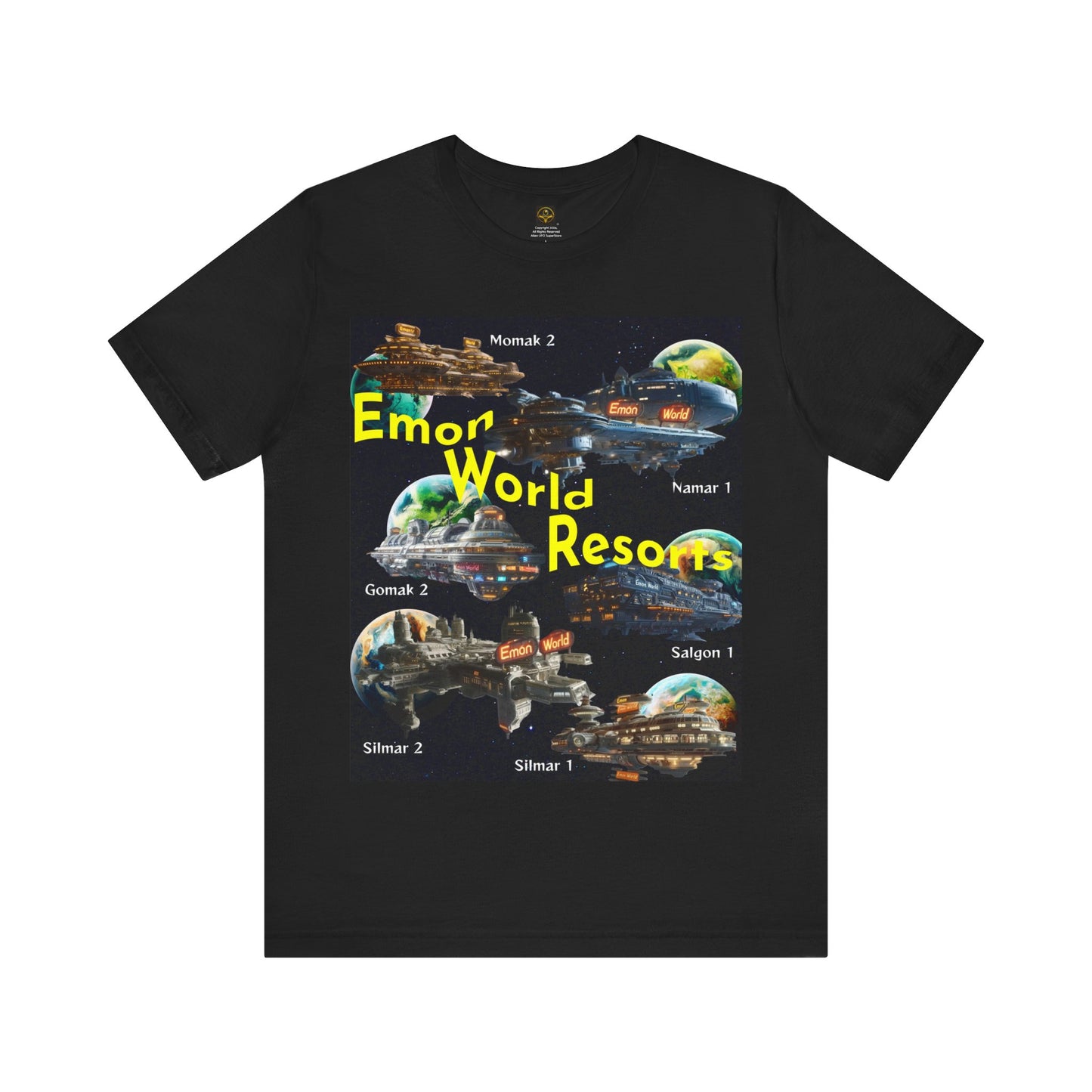 Celestial Resort Orbiter Alien Spaceship Tee,  Daily Spaceship T-shirt