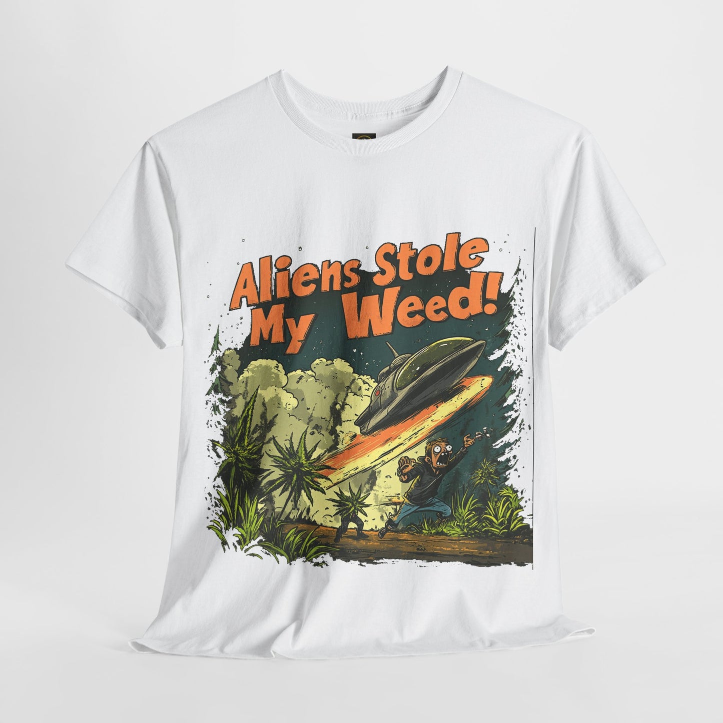 "Aliens Stole My Weed!", Funny Alien T-Shirt,