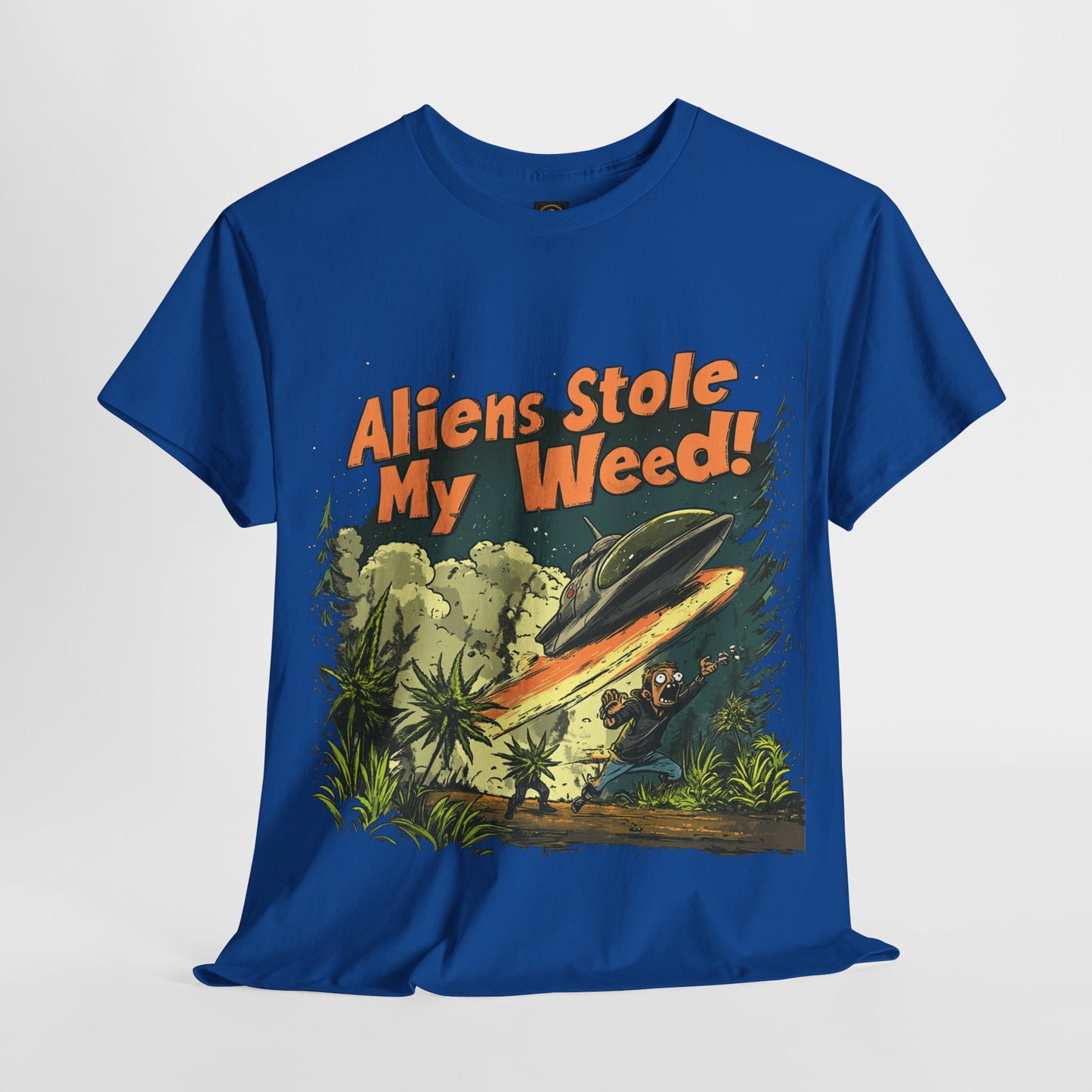 "Aliens Stole My Weed!", Funny Alien T-Shirt,