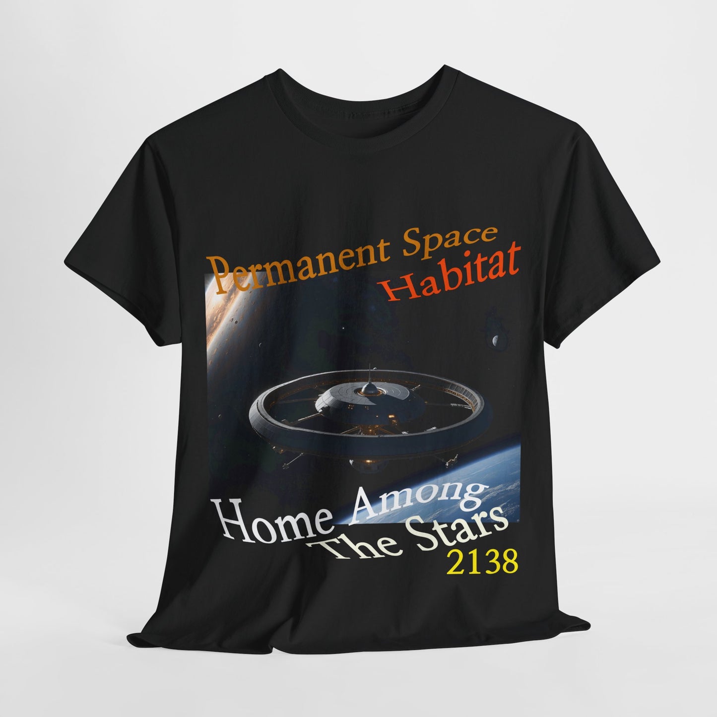 Space Habitat Tee - 'Home Among The Stars' T-shirt, Space T-shirt