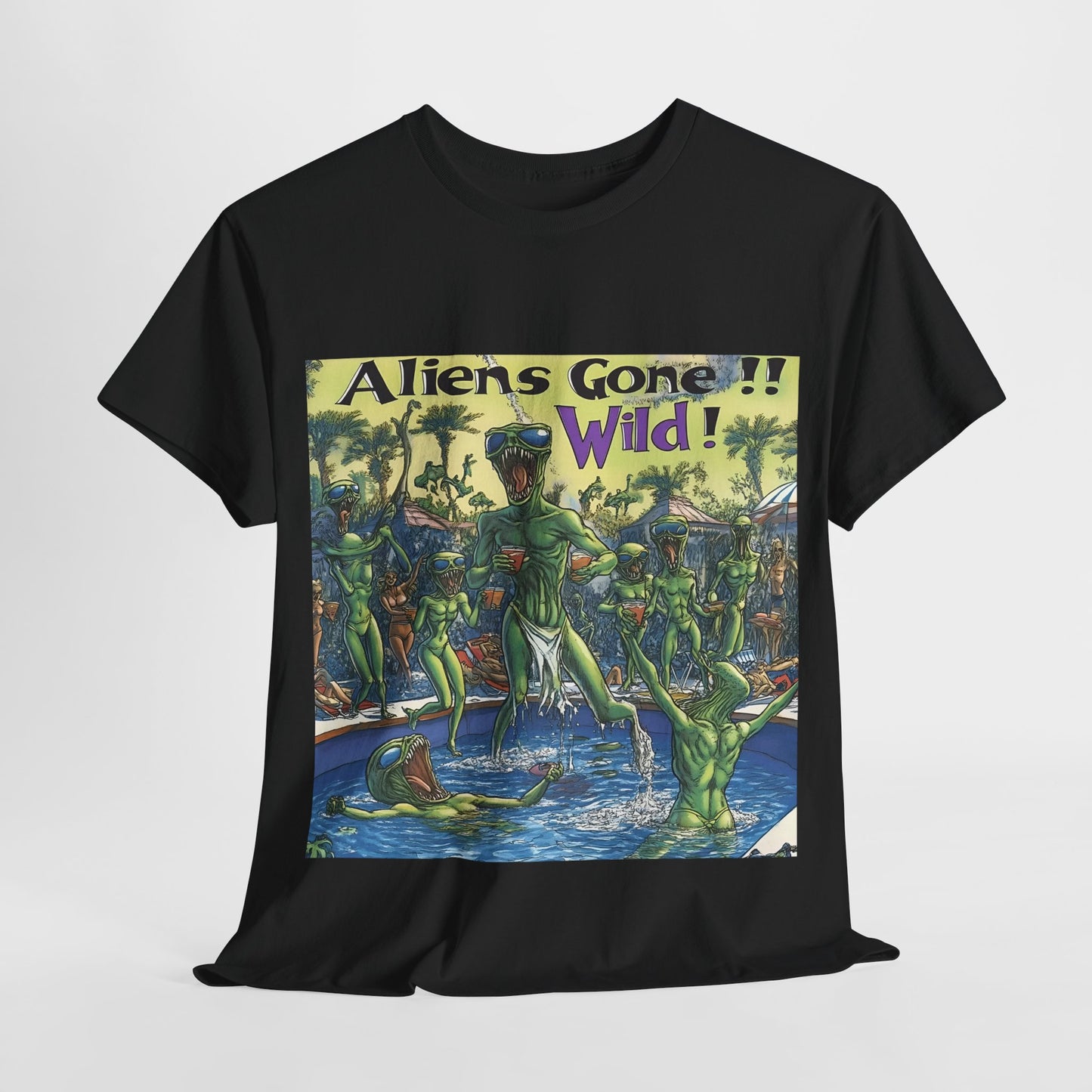 Alien Gone Wild Tee - Fun Alien Shirt for Spring Break and Pool Parties