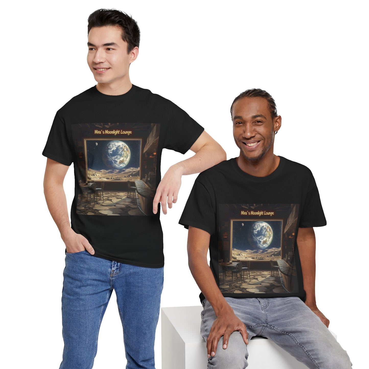 Mira's Moonlight Lounge Tee - Fun Moon T-shirt