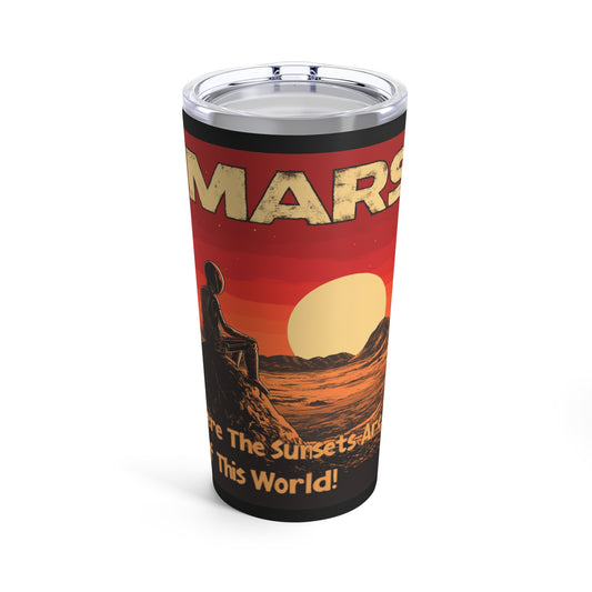 20oz Insulated Tumbler - MARS Alien Sunset Landscape