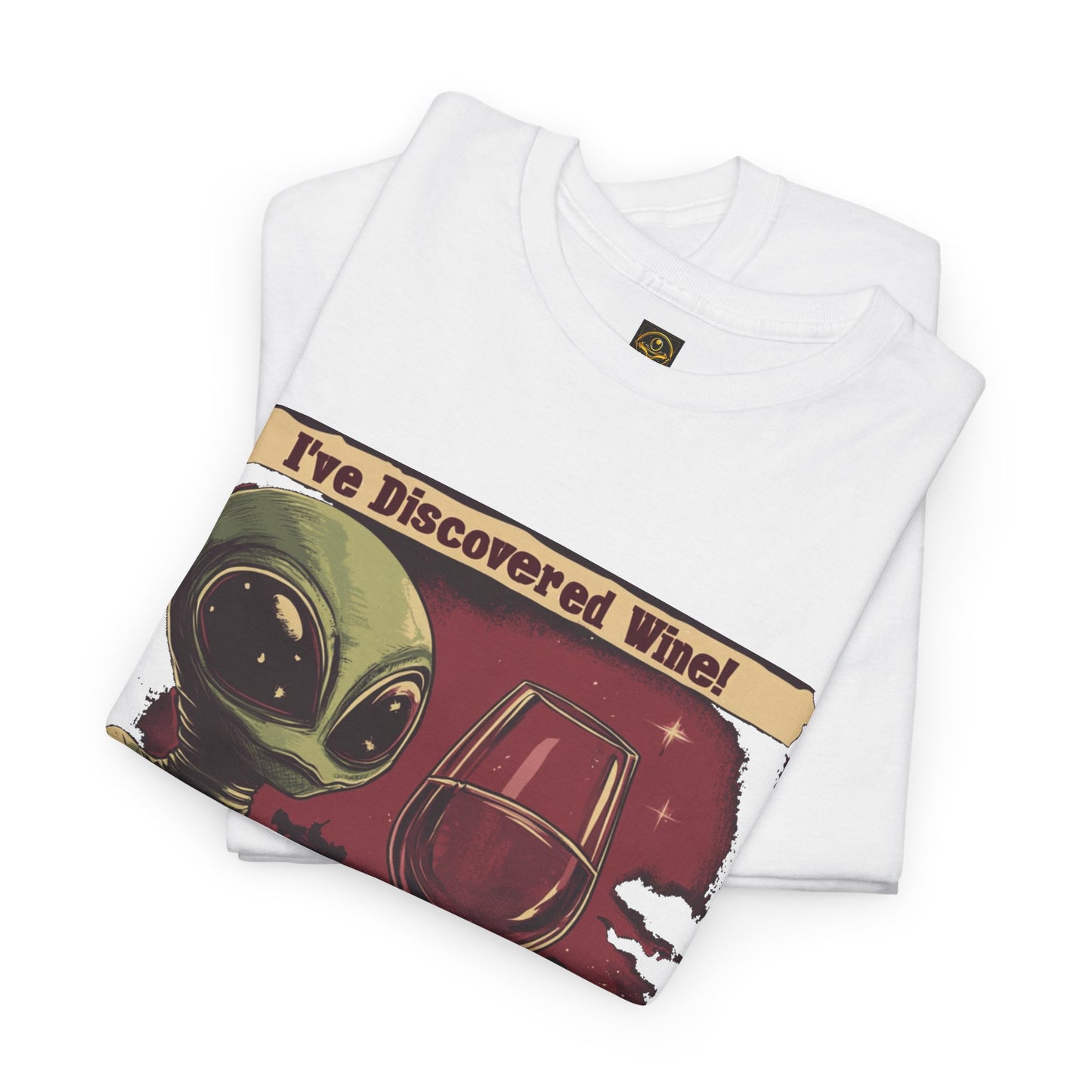 I've Discovered Wine Fun Alien T-shirt, Funny Alien Tee