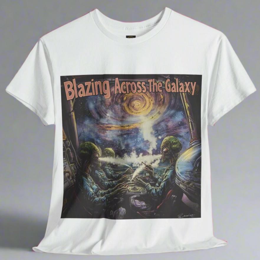 "Blazing Across The Galaxy", Alien T-Shirt, Funny Tee