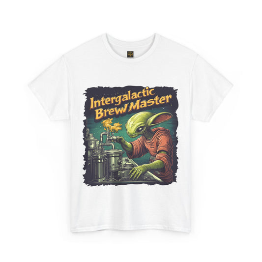 Intergalactic BrewMaster Alien T-shirt, Fun Alien Tee, Brewing T-shirt