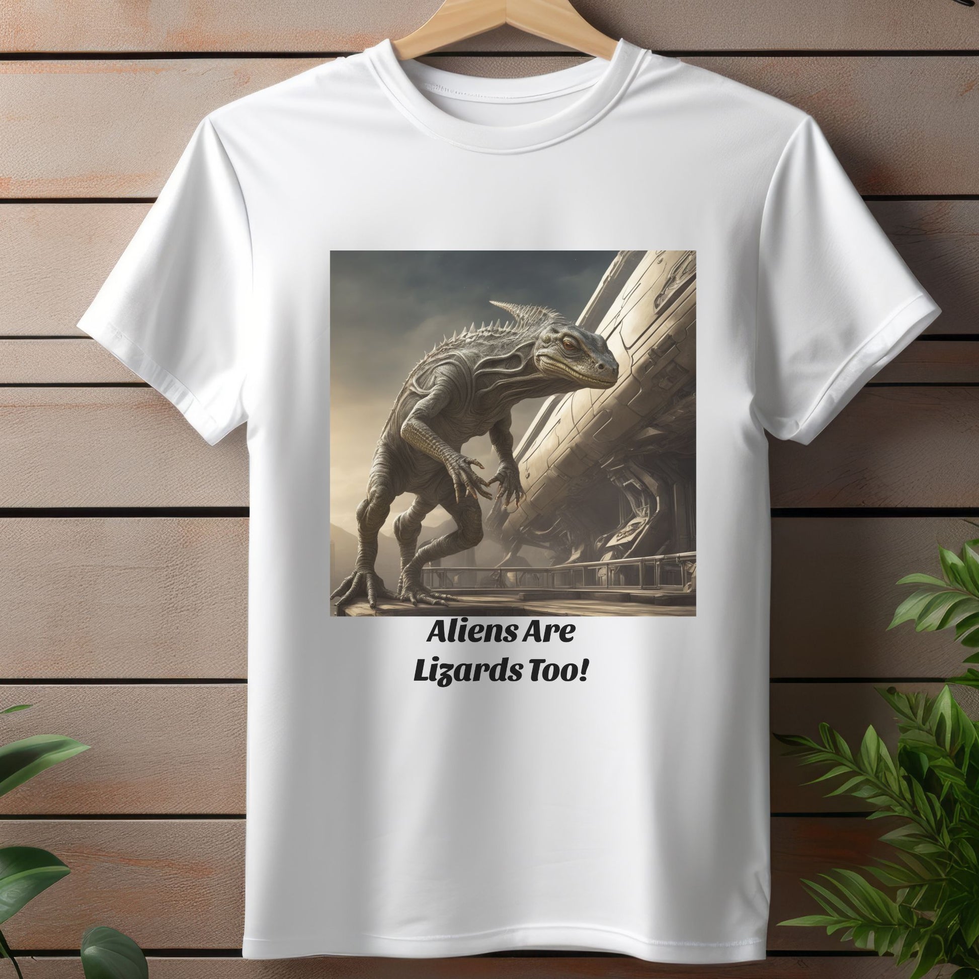 Funny Alien T-Shirt "Aliens are lizards too!" Funny UFO Tee