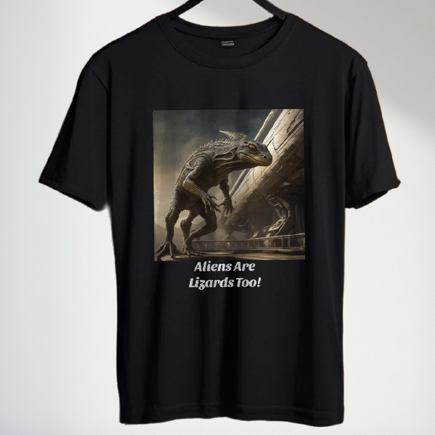 Funny Alien T-Shirt "Aliens are Lizards Too!" Alien UFO Tee