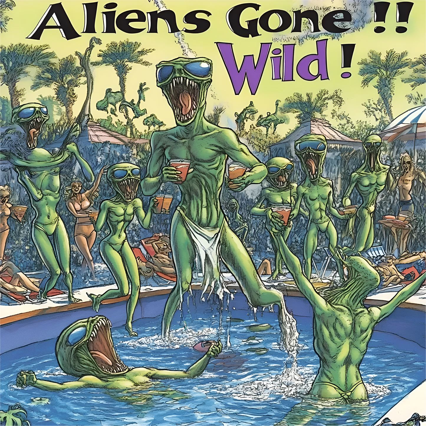 Alien Gone Wild Tee - Fun Alien Shirt for Spring Break and Pool Parties