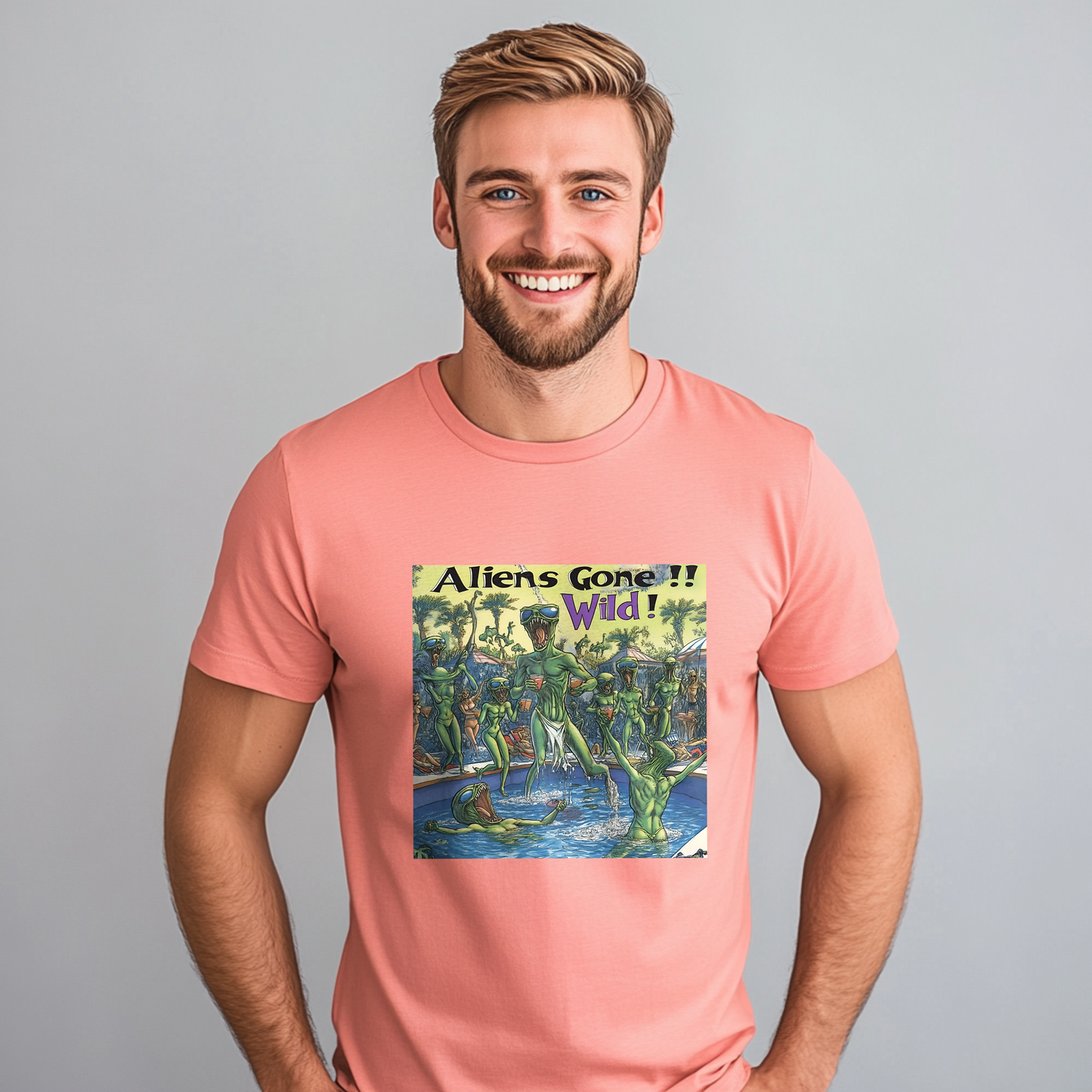 Alien Gone Wild Tee - Fun Alien Shirt for Spring Break and Pool Parties