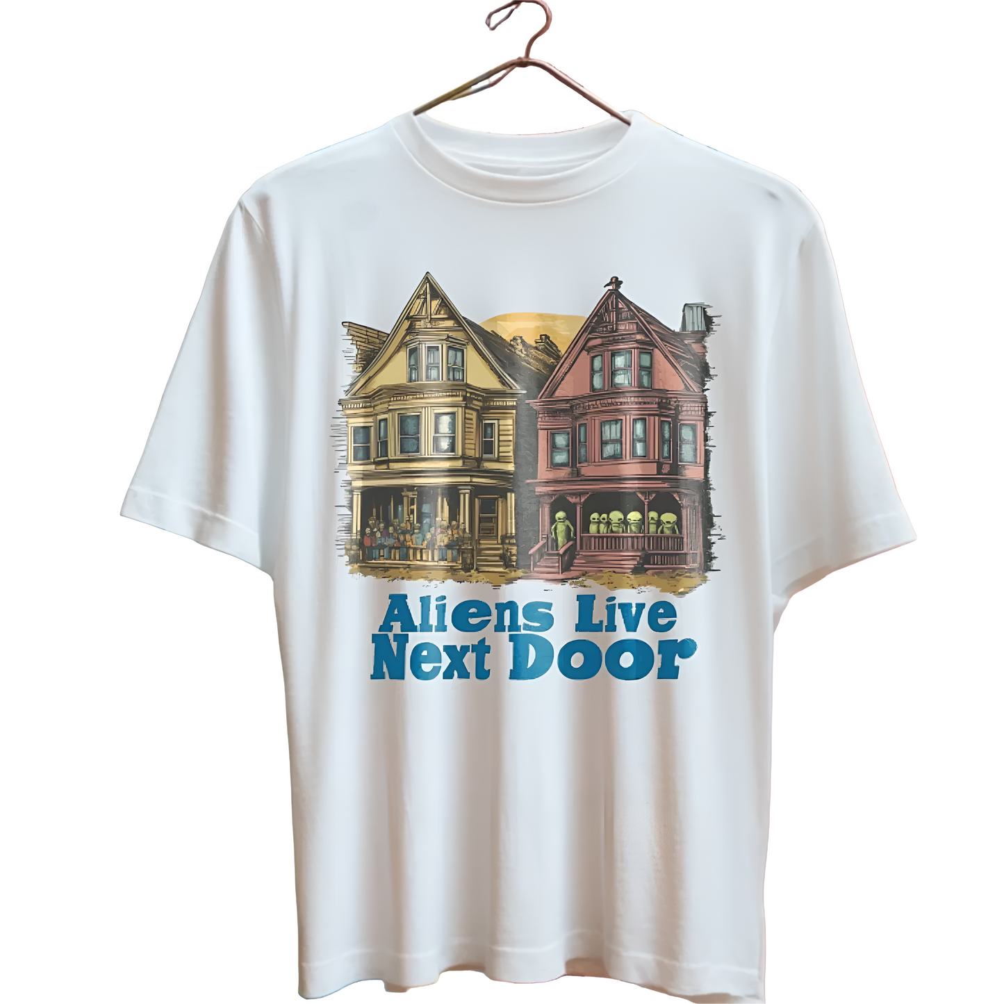 "Aliens Live Next Door" Fun Alien Tee