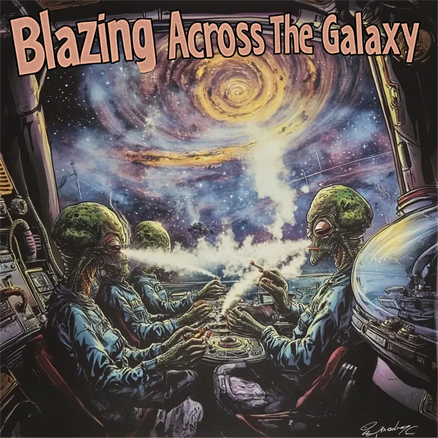 "Blazing Across The Galaxy", Alien T-Shirt, Funny Tee