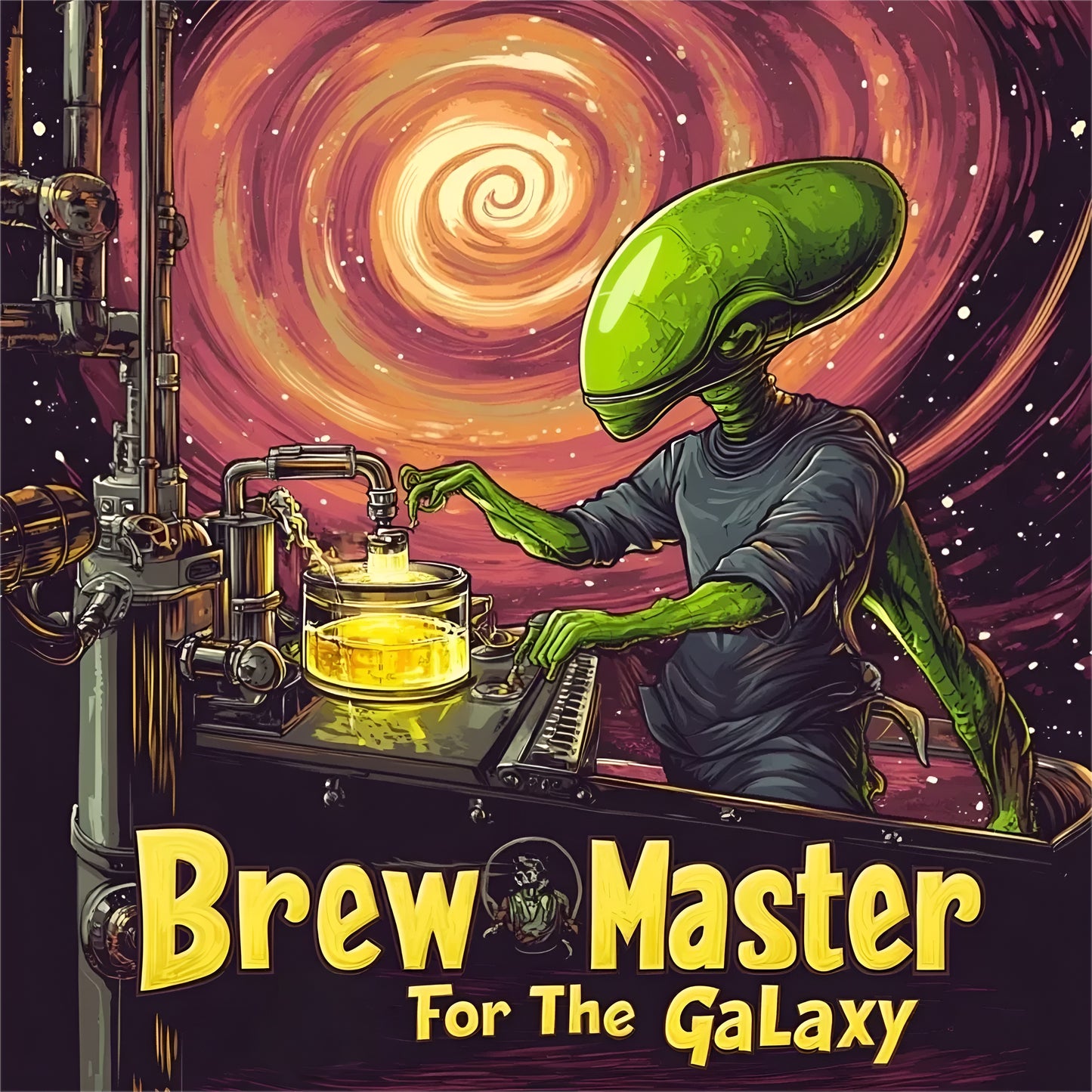 BrewMaster Of The Galaxy T-Shirt, Alien T-Shirt, Brewing T-Shirt Gift