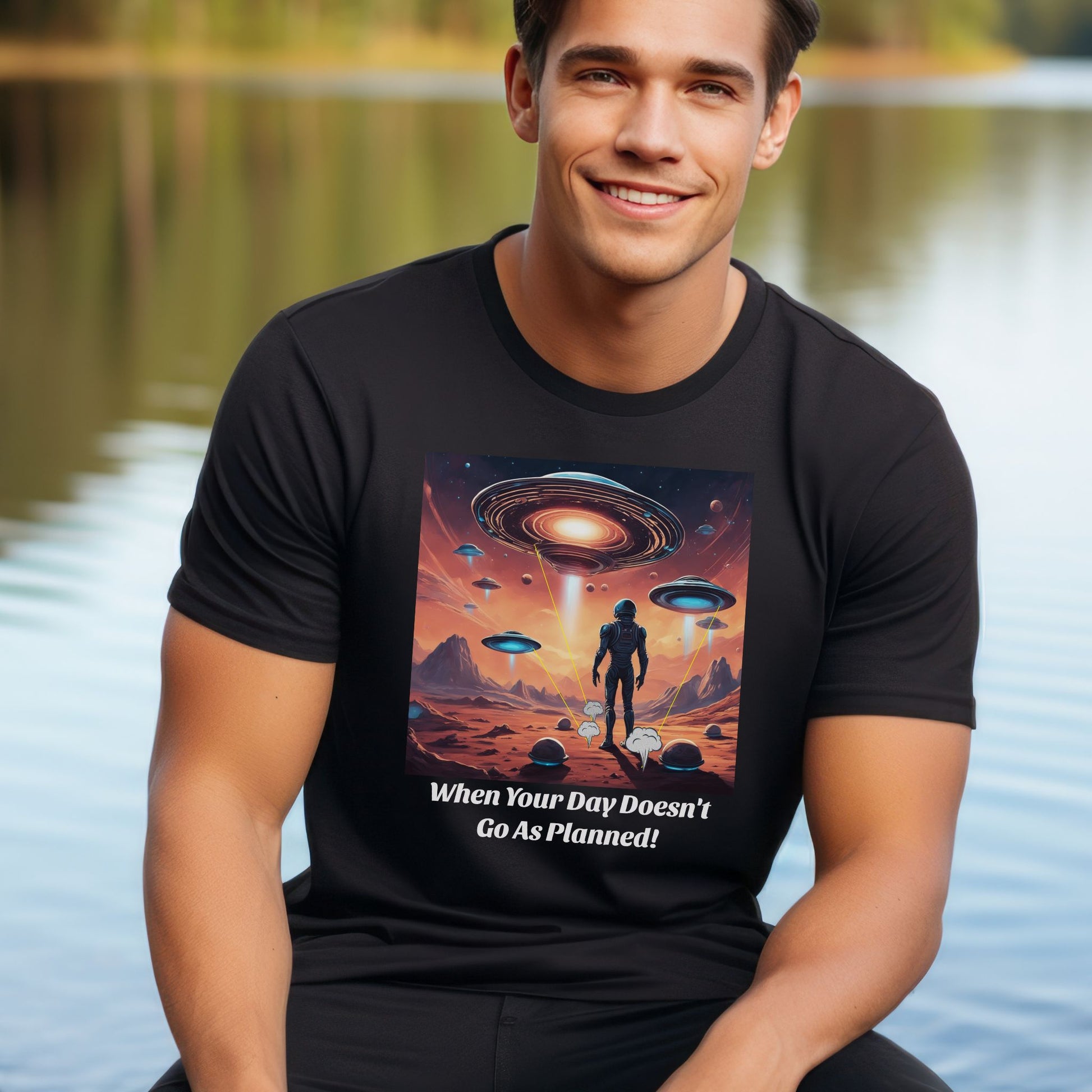 Funny Alien T-Shirt "When your day doesn't go as planned!" Funny UFO Tee