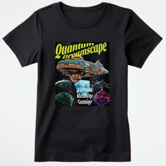 Quantum Dreamscape Spaceship T-Shirt, Alien T-Shirt,