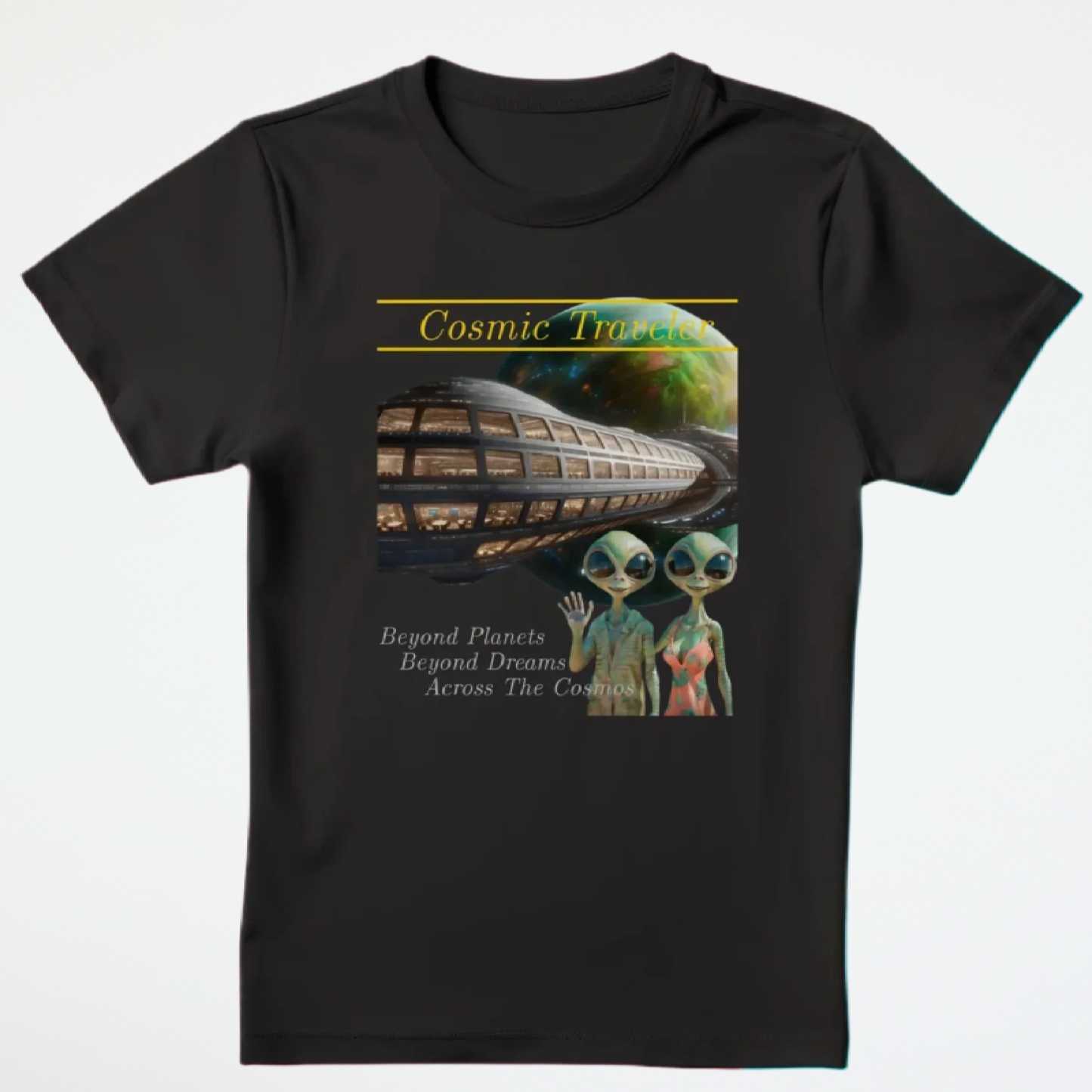 Cosmic Traveler, Alien Cruise T-Shirt, Daily Spaceship